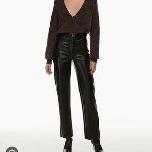 Aritzia Melina leather pant black size 4